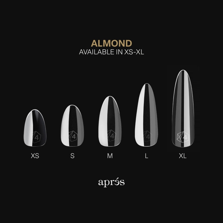 Apres Gel-X Natural Almond Medium Box of Tips - Pro (600pcs)
