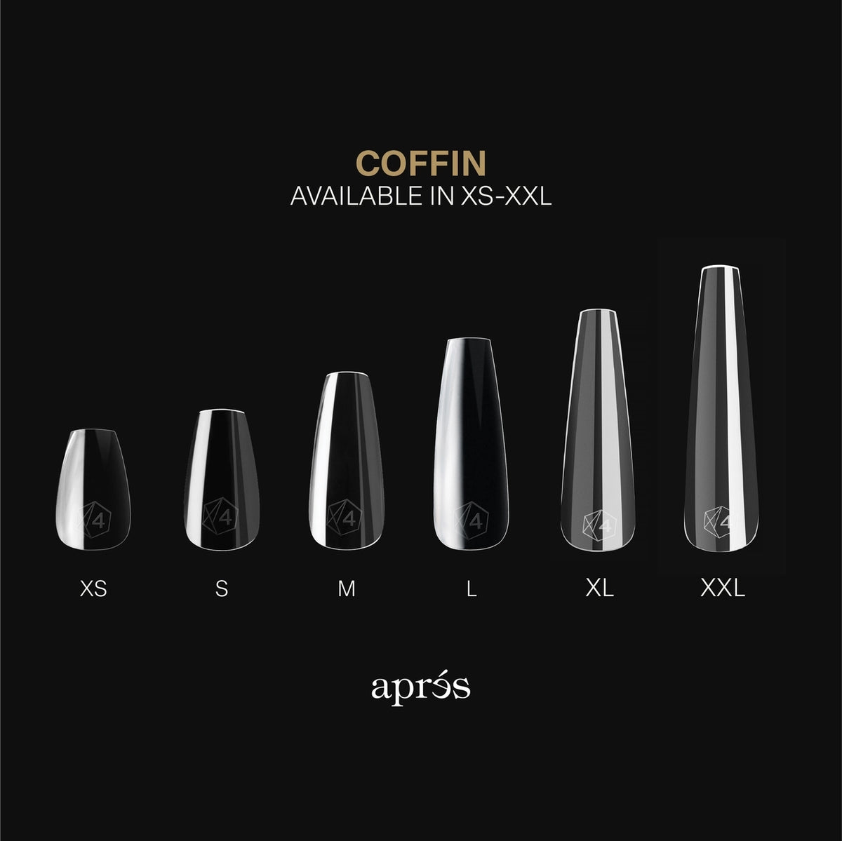 Puntas de gel suave Apres Gel-X - Coffin XS