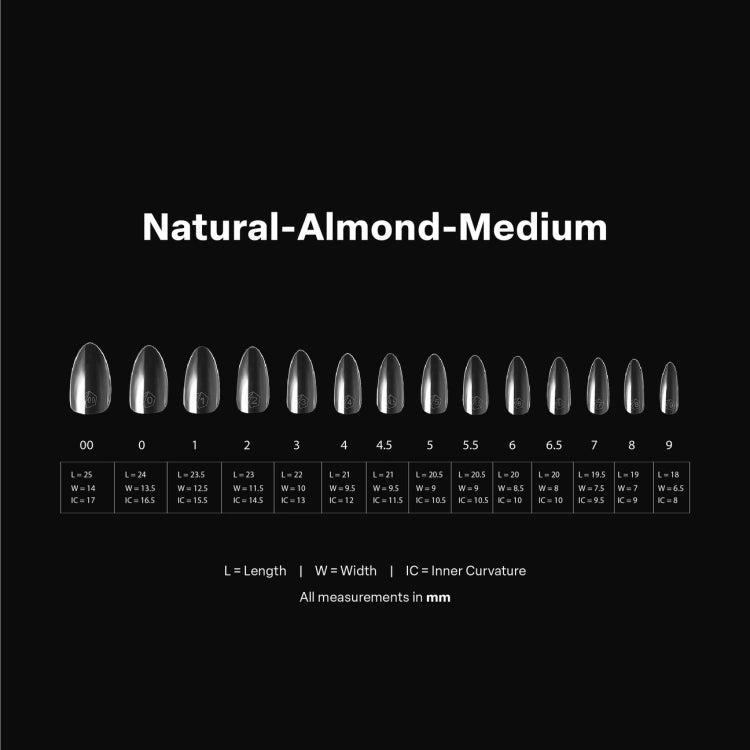 Apres Gel-X Natural Almond Medium Box of Tips - Pro (600pcs)