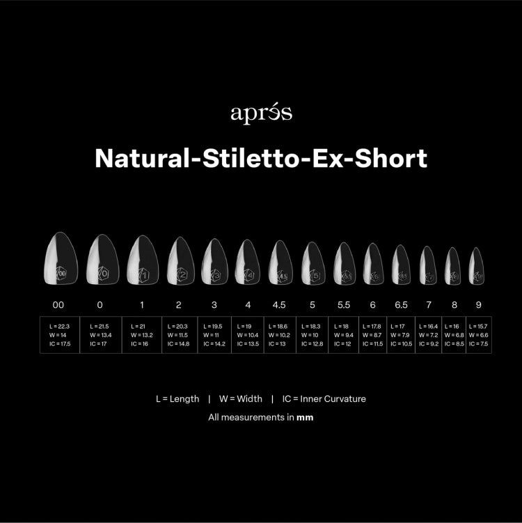 Apres Gel-X Natural Stiletto Extra Short Box of Tips - Pro (600pcs)