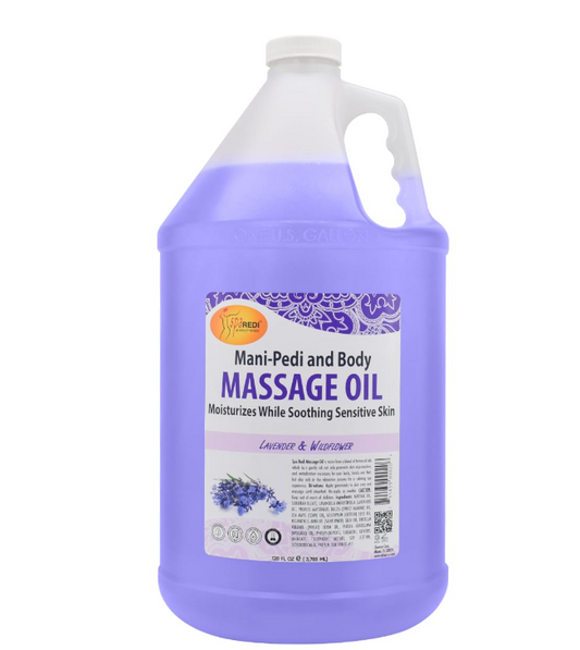 Aceite de masaje, lavanda y flores silvestres, 128 oz Pedicura profesional