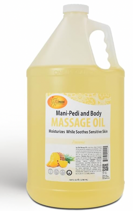 Aceite de masaje, piña, 128 oz