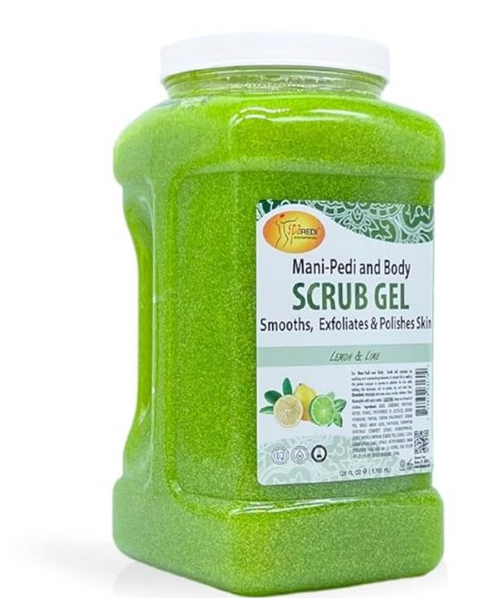 SPA REDI – Gel exfoliante de piedra pómez de limón y lima, exfoliante, hidratante y nutritivo, enriquecido con ácido hialurónico, aminoácidos,