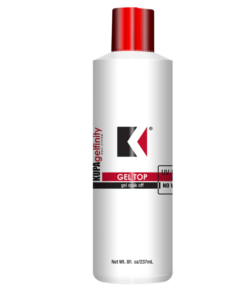 KUPA GelFinity - Gel Soak Off - Capa base y superior de acabado brillante (sin necesidad de limpieza) 0.5 onzas líquidas