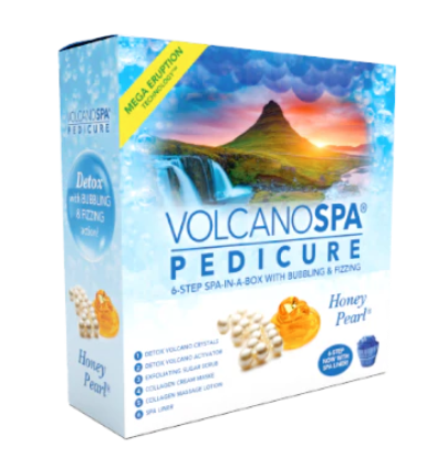 Volcano Spa: Kit de pedicura de 6 pasos - Perla miel
