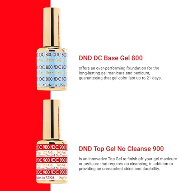 Juego de base y capa superior de esmalte en gel Daisy DND