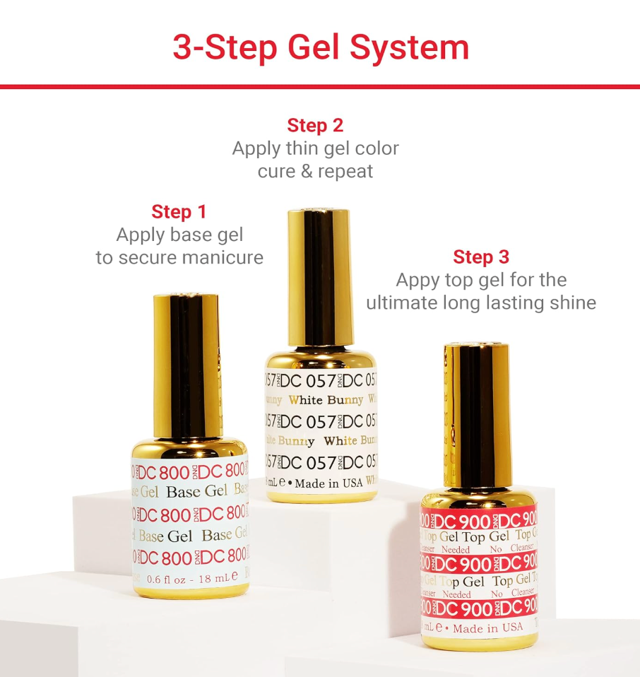 DC Gel Polish Base & Top Coat Set