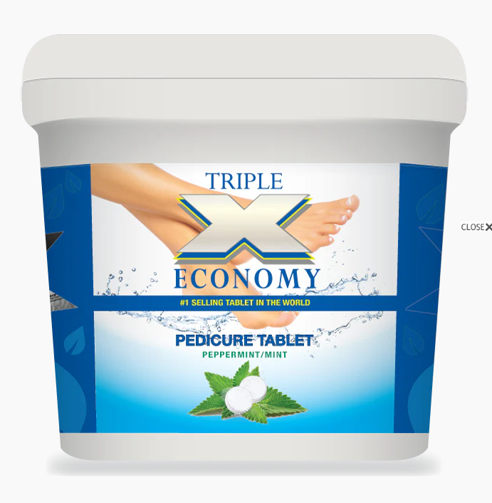 X Economy Peppermint Pedicure Tablet (1000pcs + extra 4000pcs )