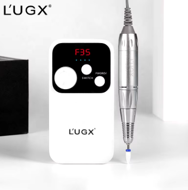 Taladro de uñas portátil recargable eléctrico inalámbrico de acrílico de 35000 rpm LUGX