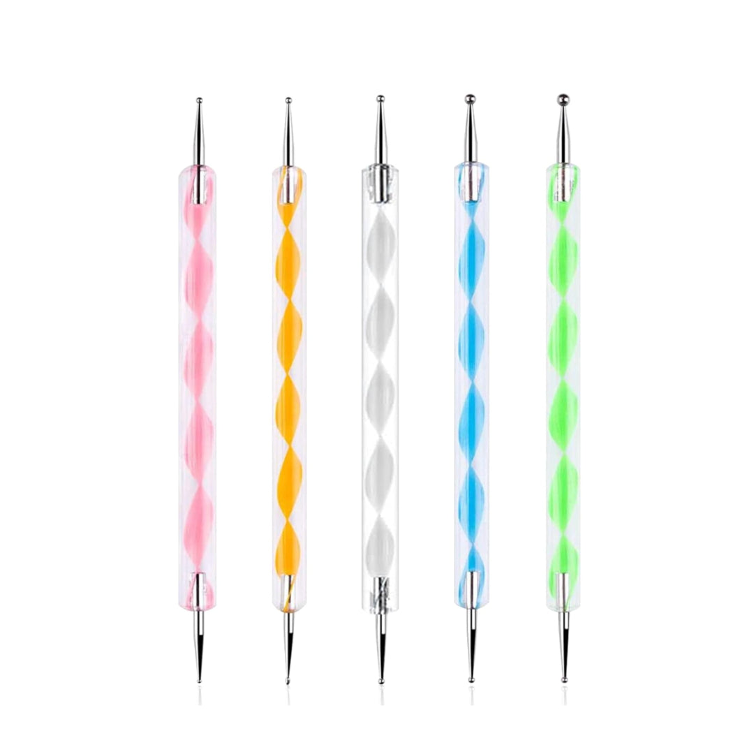 5pcs Way Dotting Pen Tool Nail Art Tip, Multicolor