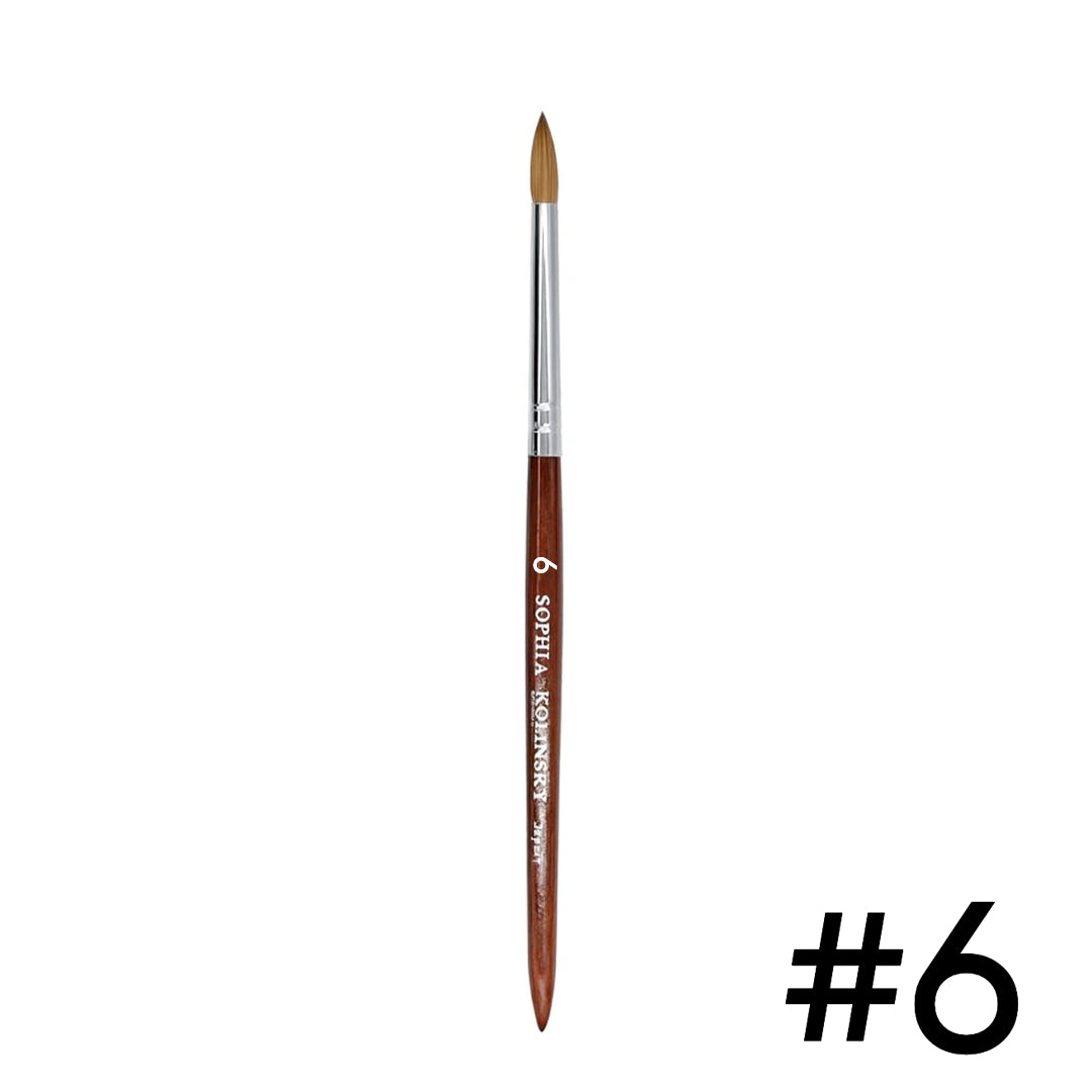 Sophia Kolinsky Professional Acrylic Brush – Size 6