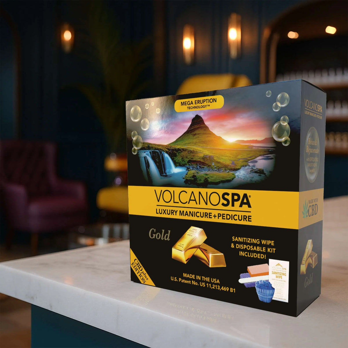 LA PALM VOLCANOSPA CBD+ Pedicure Kit 6 Steps (36pcs/Case + 36pcs of Liners)