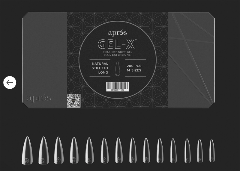 Apres Gel-X Soft Gel Tips - Stiletto L