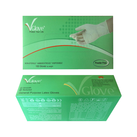 Vgloves Powder Free Latex Glove Box (10boxes/Case)