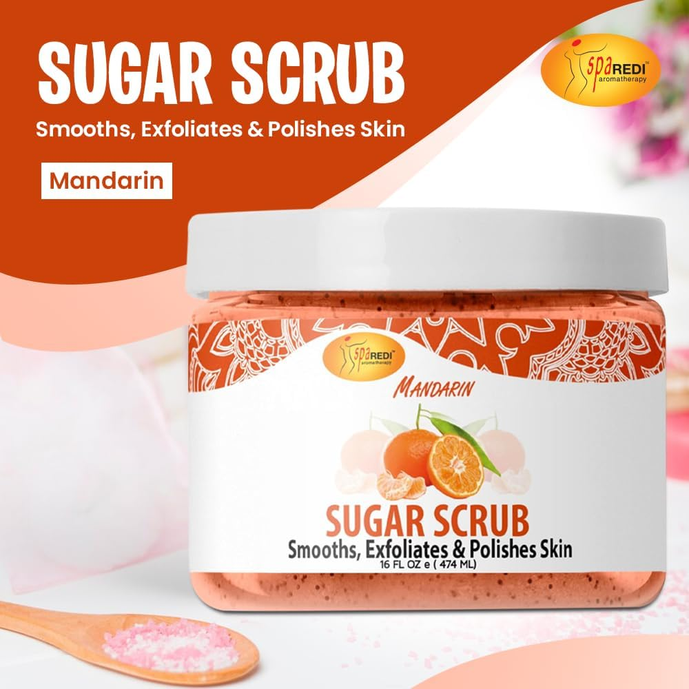 SPA REDI - Mandarin Sugar Scrub Glow (16oz)