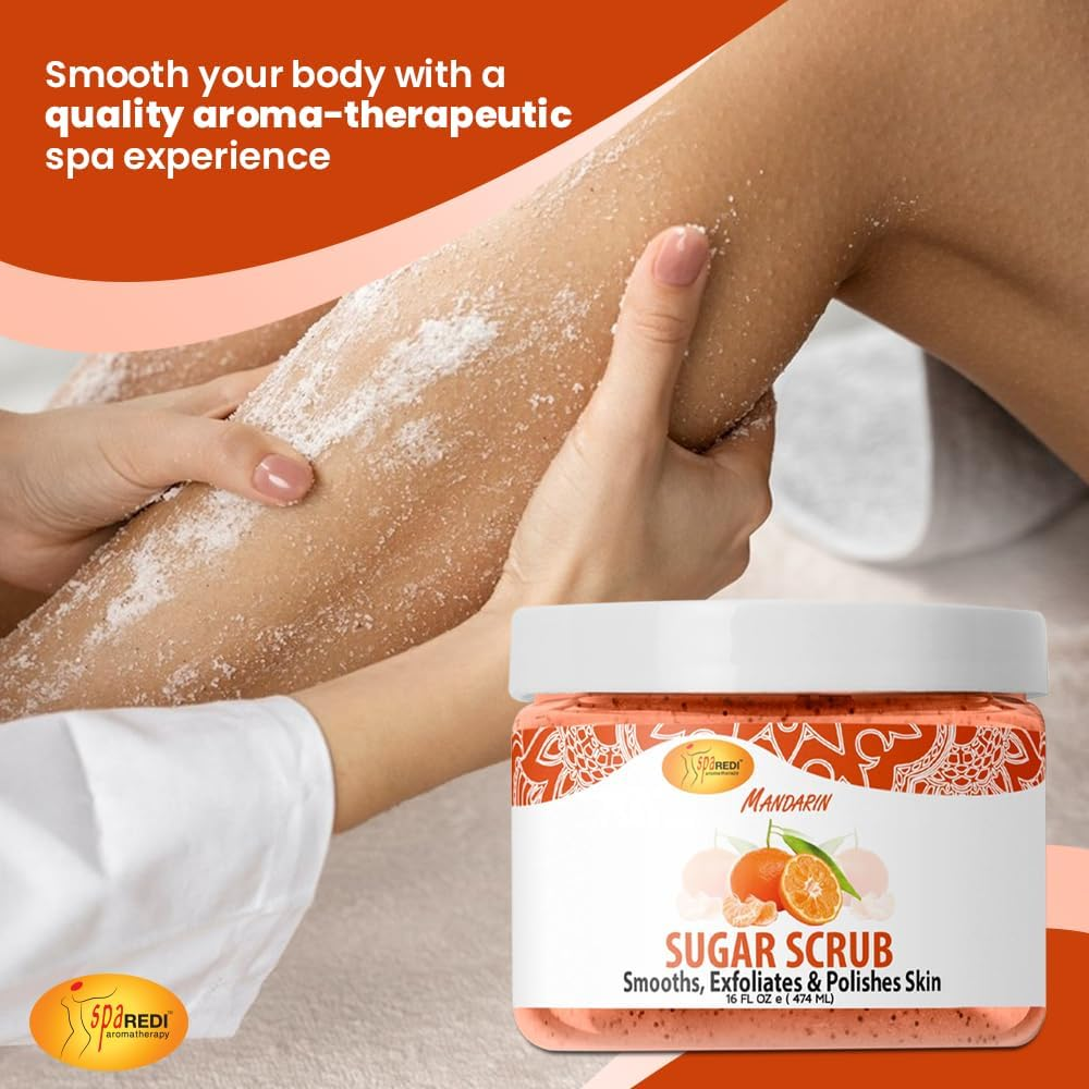 SPA REDI - Mandarin Sugar Scrub Glow (16oz)