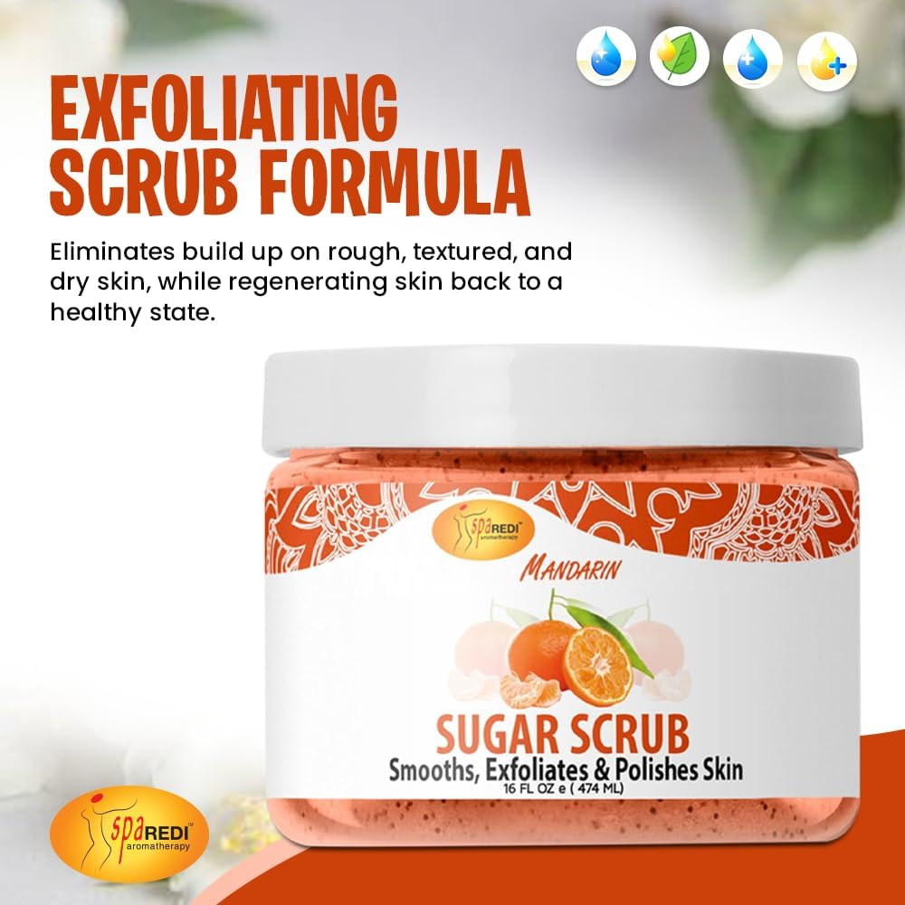 SPA REDI - Mandarin Sugar Scrub Glow (16oz)