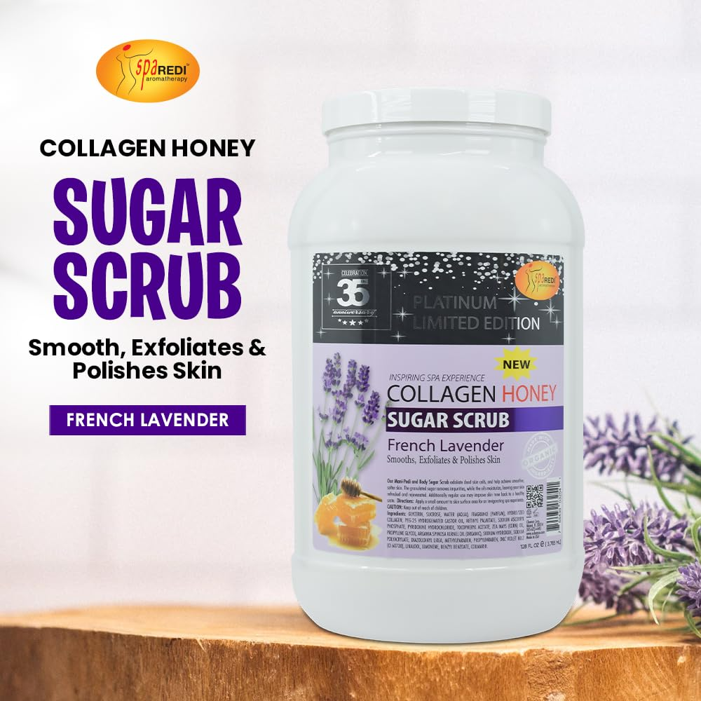 SPA REDI - French Lavender Collagen Honey Sugar Scrub Glow (Gallon)