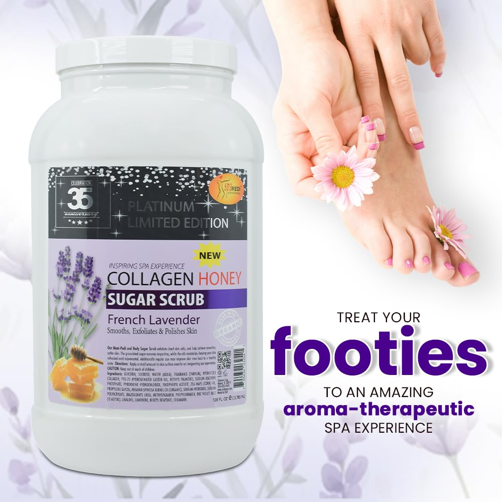SPA REDI - French Lavender Collagen Honey Sugar Scrub Glow (Gallon)