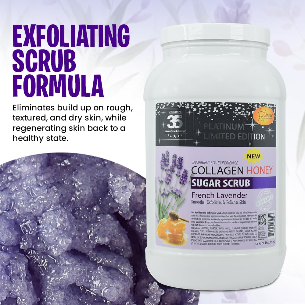 SPA REDI - French Lavender Collagen Honey Sugar Scrub Glow (Gallon)