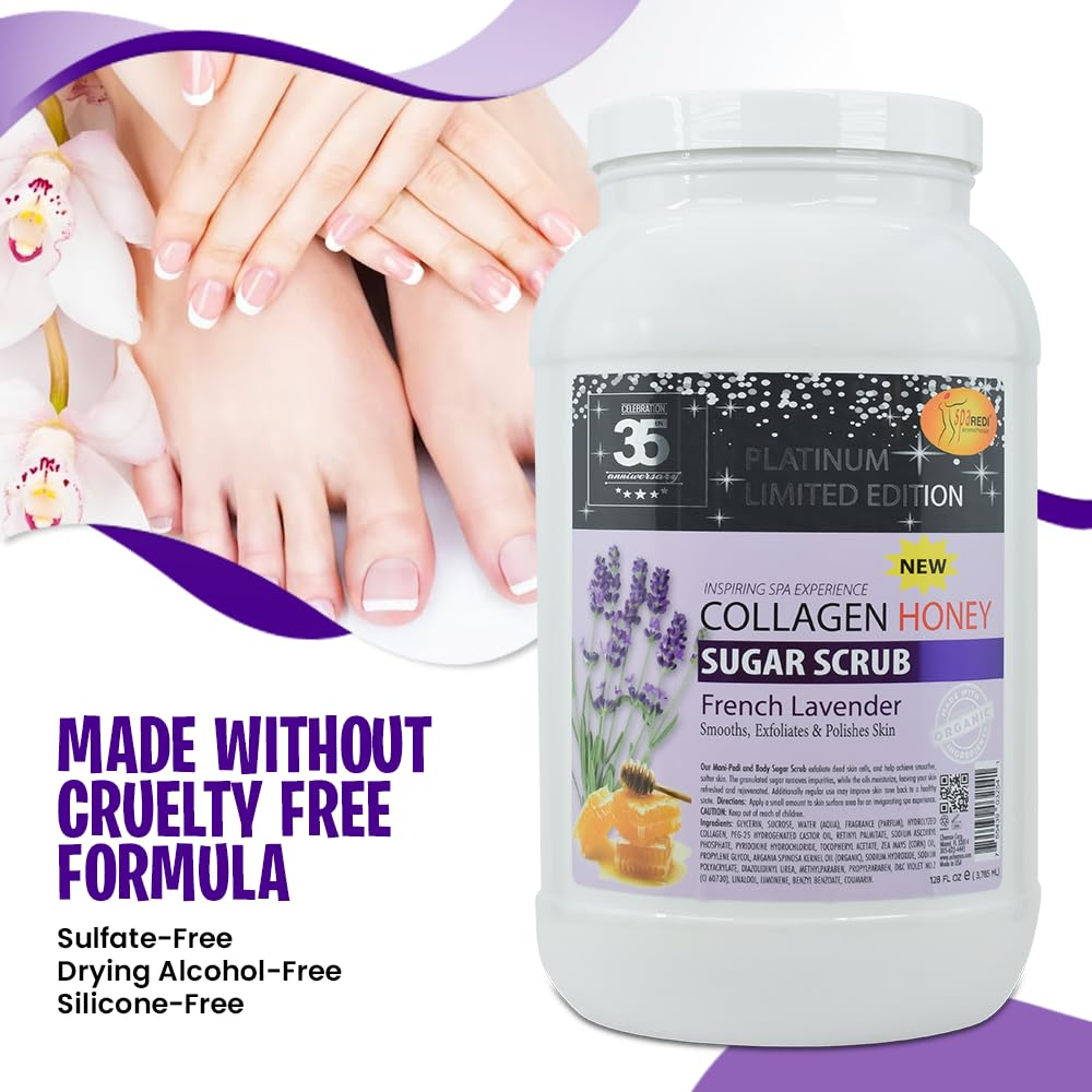 SPA REDI - French Lavender Collagen Honey Sugar Scrub Glow (Gallon)