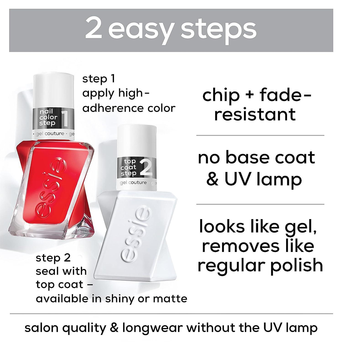 ESSIE Couture Gel-Like Shiny Top coat (0.46oz)