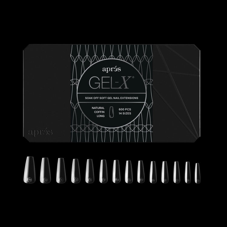Apres Gel-X Natural Coffin Long Box of Tips - Pro (600pcs)