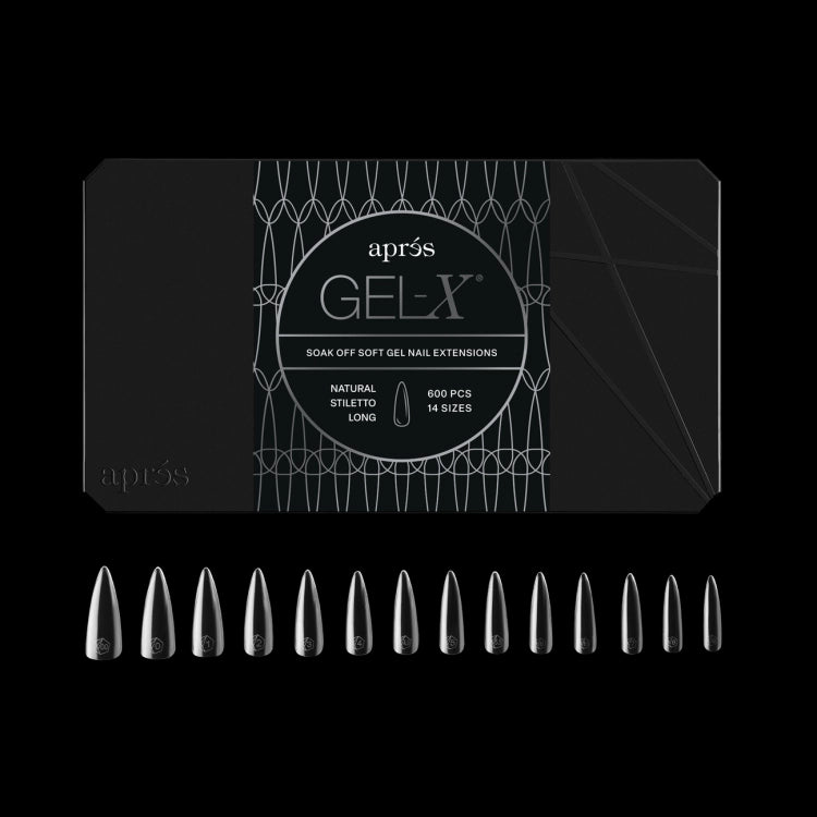 Apres Gel-X Natural Stiletto Long Box of Tips - Pro (600pcs)
