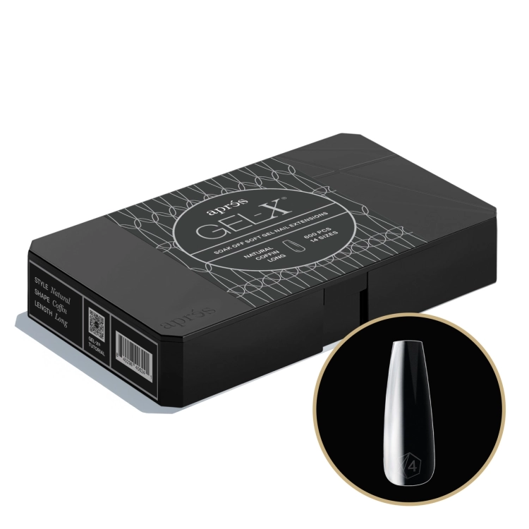 Apres Gel-X Natural Coffin Long Box of Tips - Pro (600pcs)