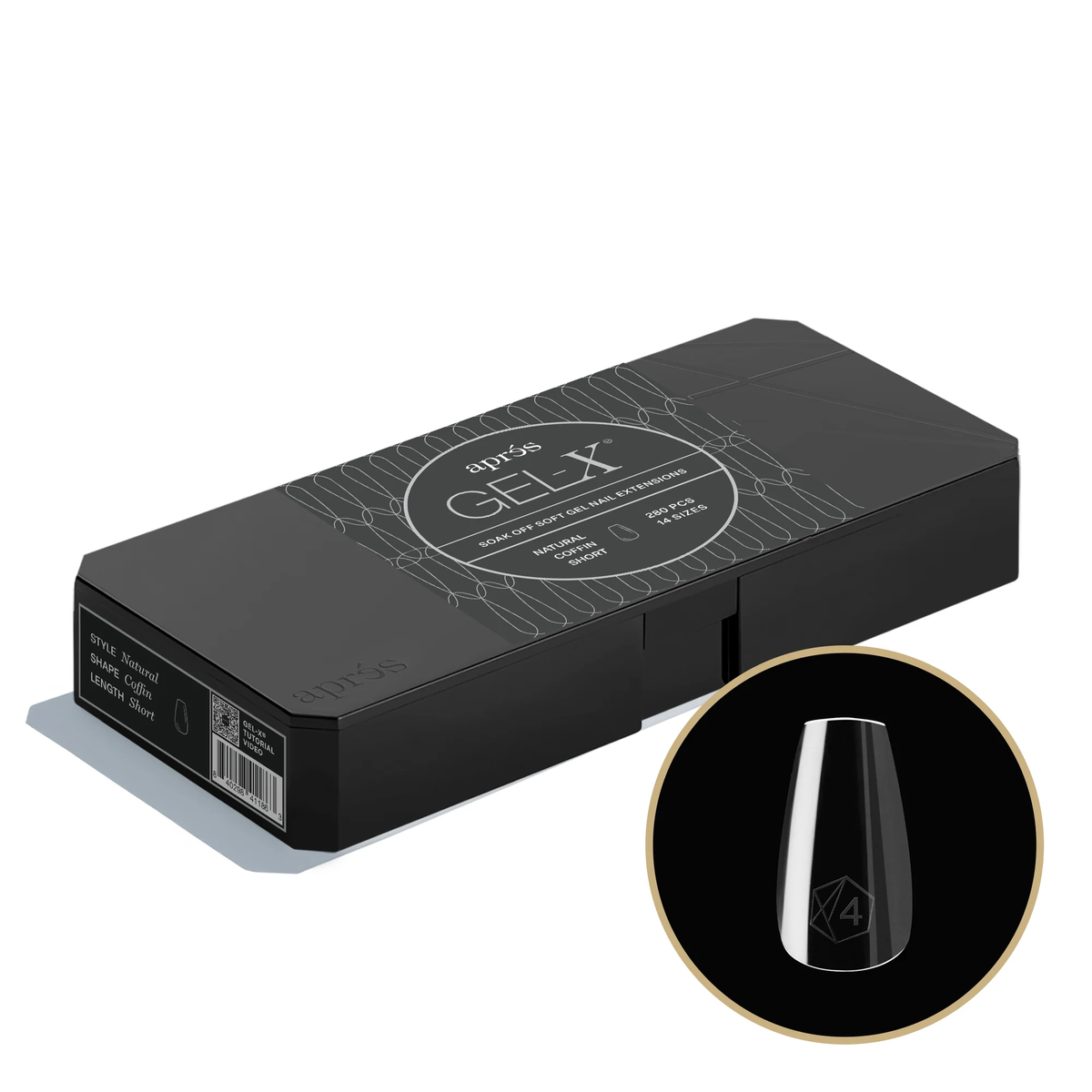 Apres Gel-X Natural Coffin Short Box of Tips - Pro (600pcs)