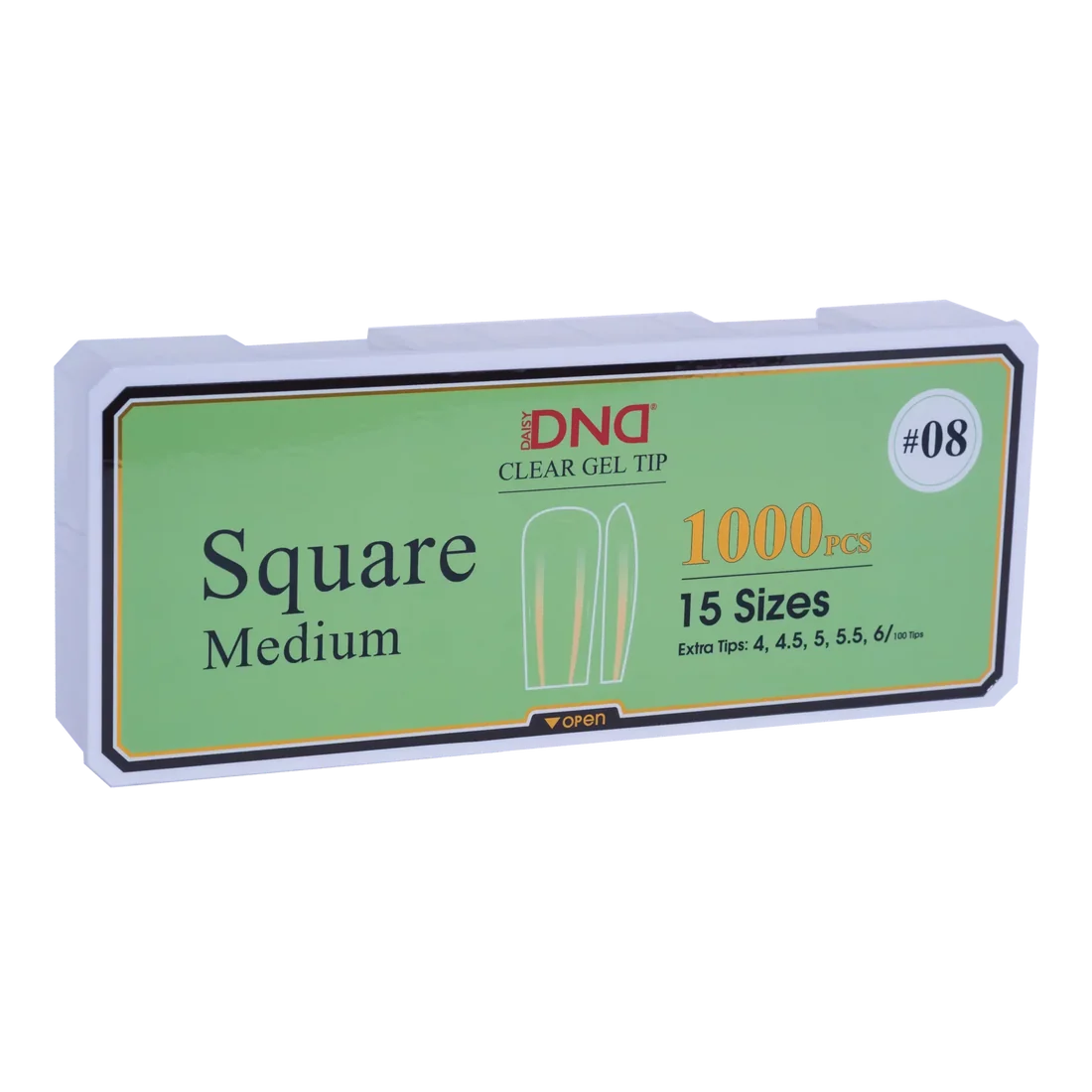 DND Soft Gel Tips - Square Medium #08