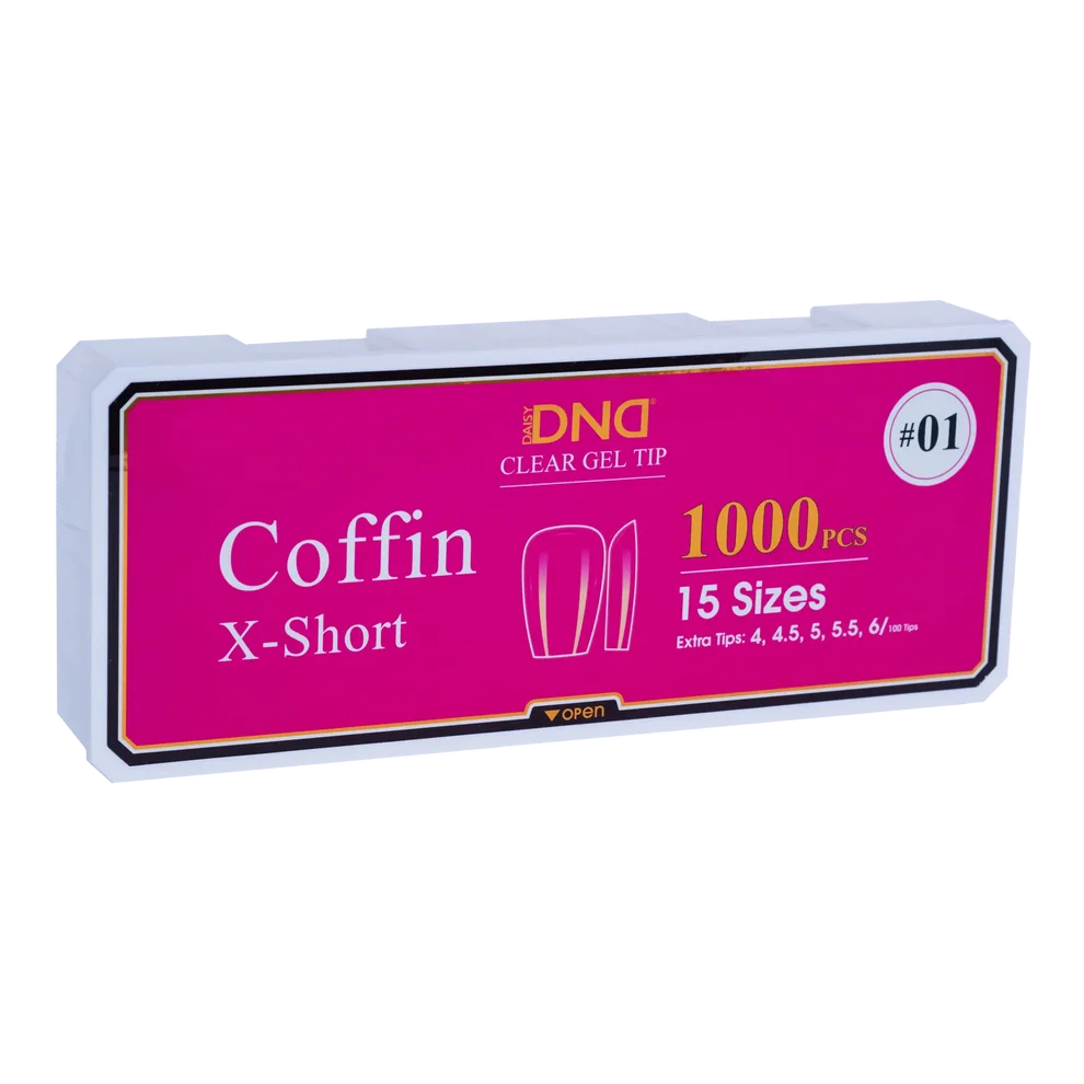 DND Soft Gel Tips - Coffin X-Short #01