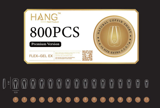 Hang Soft Gel Ex Nail Tip - Coffin Short