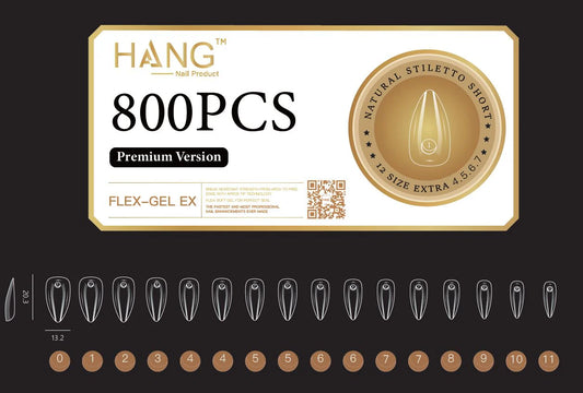 Hang Soft Gel Ex Nail Tip - Stiletto Short