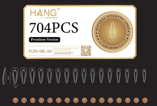 Hang Soft Gel Ex Nail Tip - Stiletto Long
