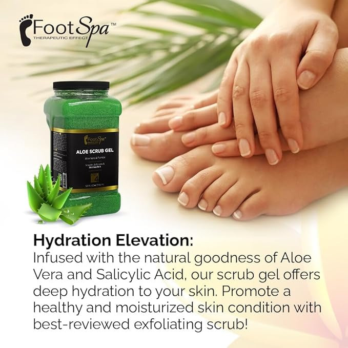 Foot Spa Aloe Vera Cleansing Scrub Gel (4 Gallon/Case)