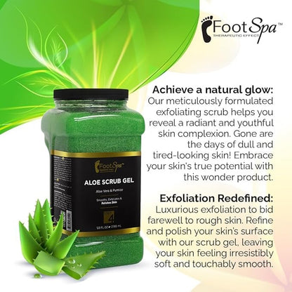 Foot Spa Aloe Vera Cleansing Scrub Gel (4 Gallon/Case)