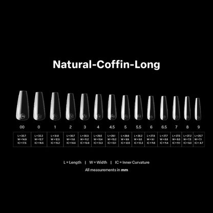 Apres Gel-X Natural Coffin Long Box of Tips - Pro (600pcs)