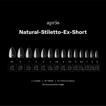 Apres Gel-X Natural Stiletto Extra Short Box of Tips - Pro (600pcs)