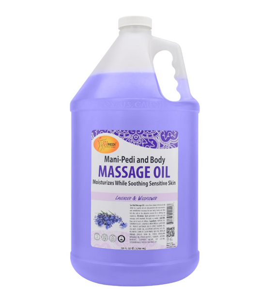 Massage Oil, Lavender Wildflower, 128 Oz Professional Pedicure