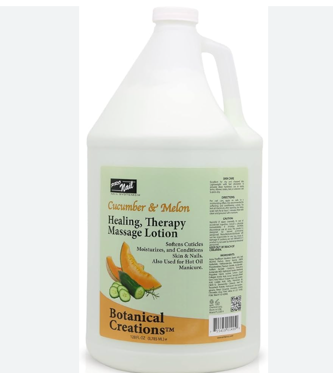 Healing Therapy Massage Lotion - Professional Pedicure Cucumber and Melon, 1 Gallon