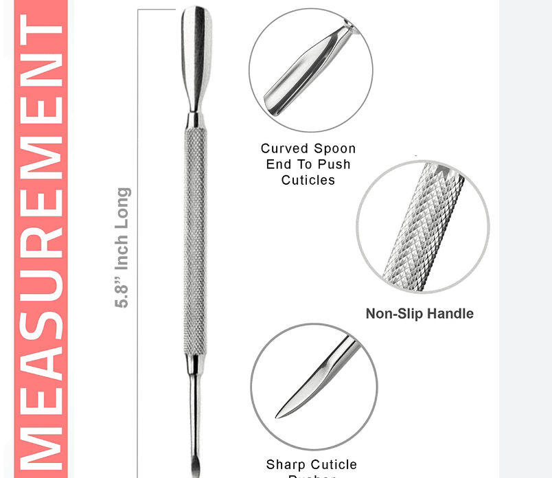 STAINLESS STEEL CUTICLE PUSHER