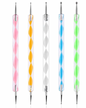 5Pcs Way Dotting Pen Tool Nail Art Tip, Multicolor