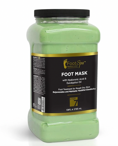Spa para pies - Mascarilla en crema para pies, 128 oz con aceite de menta y eucalipto 