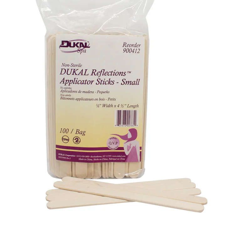 DUKAL Reflections NS Wood Applicator - 3/8” x 4-1/2” - 100 ct