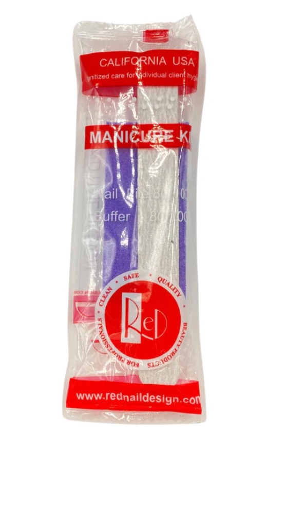 Red Nail Disposable Manicure Nail Kit