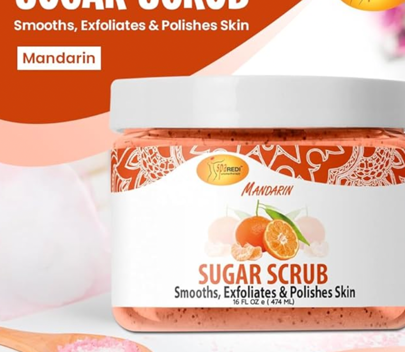 SPA REDI - Sugar Body Scrub, Mandarin, 128 Oz,