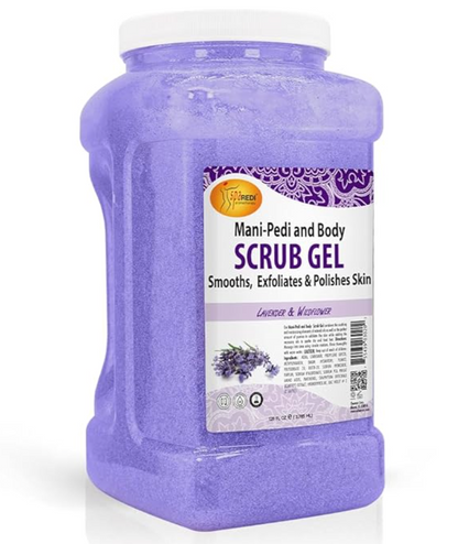 SPA REDI - Exfoliating Scrub Pumice Gel, Lavender and Wildflower, 128 Oz &16oz