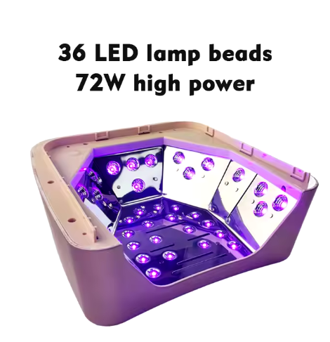 Queen cordless rechargeable led nail lamp 72w