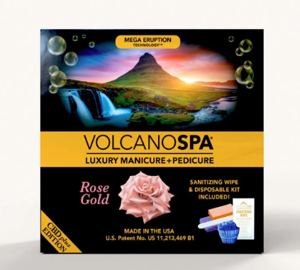 La Palm VOLCANOSPA Luxury Manicure + Pedicure 10-Step System - Rose Gold Made With CBD